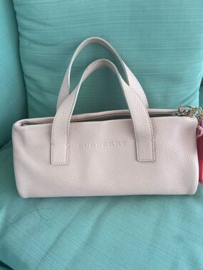 Burberry Blush Pink Pebbled Leather Satchel